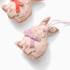 Pink Chicken Bunnies Ornaments (Set of 3)