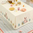 Pink Chicken Bunny Friends Wipeable Tablecloth