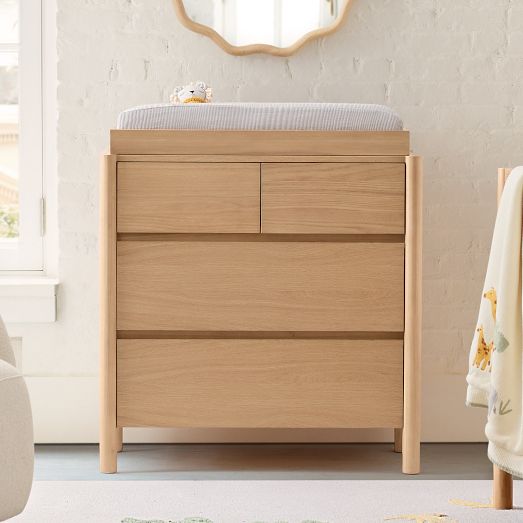 その他 Narrow Dresser Featuring Table Lighting Modern Metal Narrow Dresser with Drawers - Self Close Drawer