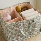 Pink Chicken Quilted Floral Diaper Caddy