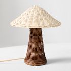 Rattan Mushroom Lamp (12")