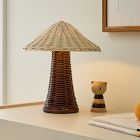 Rattan Mushroom Lamp (12")