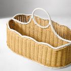 Scallop Rattan Diaper Caddy