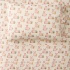Pink Chicken Vintage Bunnies Pillowcase Set