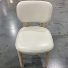 Open Box: Anton Leather Dining Chair - Sierra Leather Snow, Cerused White