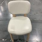 Open Box: Anton Leather Dining Chair - Sierra Leather Snow, Cerused White