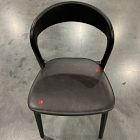 Open Box: Scooped Ash Wood Leather Dining Armchair - Sonoma Black