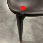 Open Box: Scooped Ash Wood Leather Dining Armchair - Sonoma Black