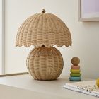 Rattan Bubble Table Lamp (14")