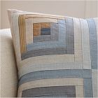 Modern Log Pieced Pillow Cover