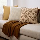Warm Botanical Layered Pillow Cover &amp; Throw Set