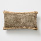 Black &amp; Natural Woven Outdoor Pillow Set
