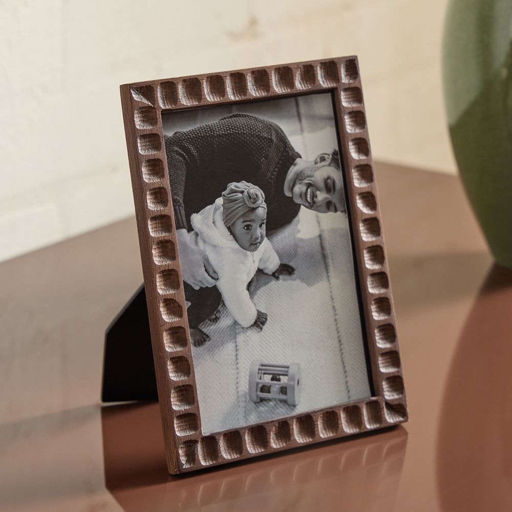 Nadia Carved Wood Tabletop Frames - Dark Walnut, Oak, 4X6