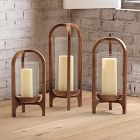 Pedestal Wood Lanterns