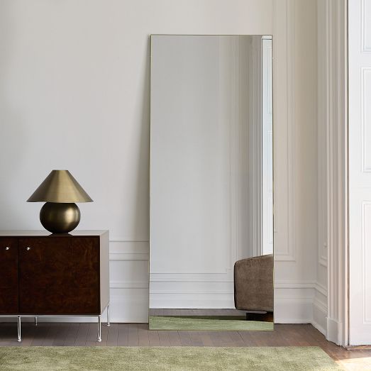 Metal Framed Long Rectangle Wall Mirror | West Elm