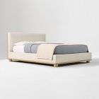 Aggie Cerused Wood &amp; Upholstered Bed