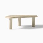 Cannellini Faux Travertine Outdoor Coffee Table (47")