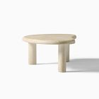 Cannellini Faux Travertine Outdoor Coffee Table (47")