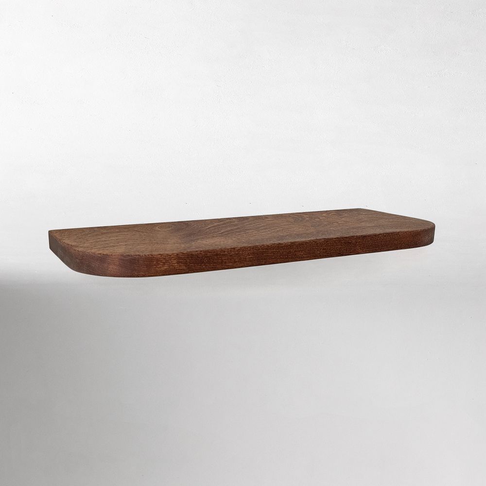 Nook Woodworking Thin Floating Shelf with Rounded Corners (6"–36") - African Mahogany, 15"L X 6"W X 7/8"H