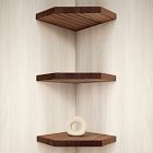 Nook Woodworking Floating Corner Shelf with Straight Edge (12"&ndash;16")