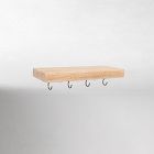 Nook Woodworking Floating Shelf with Key Hooks (6"&ndash;36")