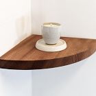 Nook Woodworking Floating Corner Shelf with Rounded Edge (12"&ndash;16")