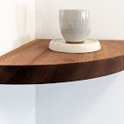 Nook Woodworking Floating Corner Shelf with Rounded Edge (12"&ndash;16")