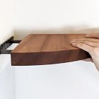 Nook Woodworking Floating Corner Shelf with Rounded Edge (12"&ndash;16")