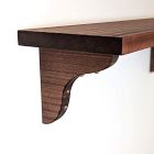 Nook Woodworking Shelf with Wood Brackets (12"&ndash;84")