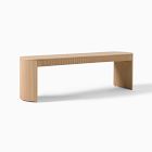 Ellington Outdoor Dining Bench, Terrawood, Blonde