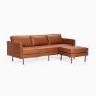 Axel Leather 2-Piece Reversible Sectional (89")