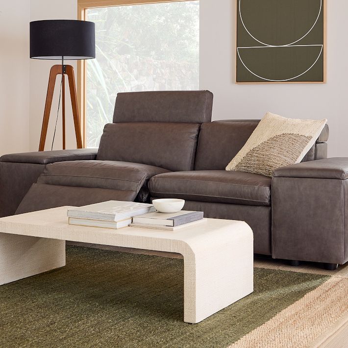 Enzo Leather Reclining Sofa (77