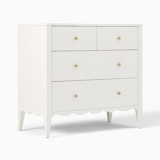 Daisy Narrow Dresser, White, 36", West Elm