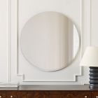 Beveled Edge Frameless Round Wall Mirror