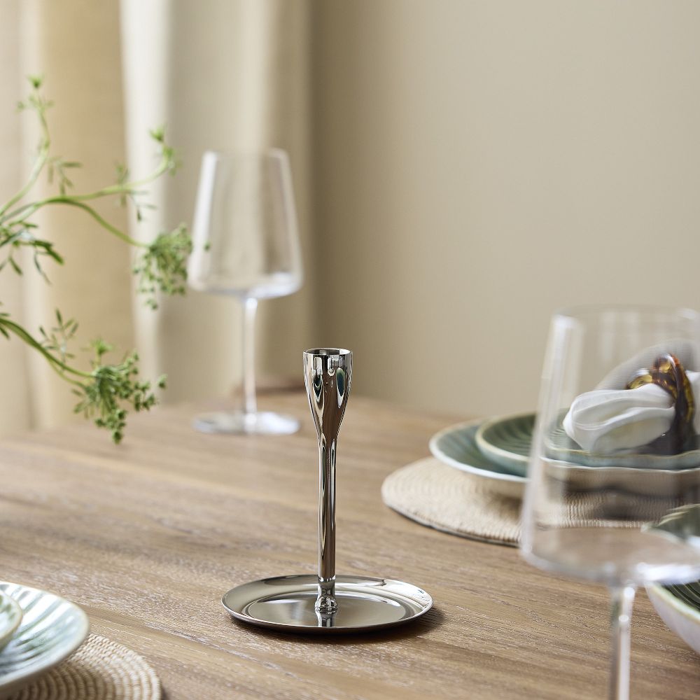 Kuba Metal Taper Holders- Chrome