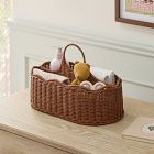 Scallop Rattan Diaper Caddy