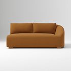 Open Box: Aviana Right-Arm 2-Seater Sofa Bench - Performance Velvet Golden Oak, Cool Walnut