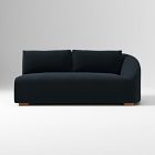 Open Box: Aviana Right Arm 2-Seater Sofa Bench - Twill Midnight, Cool Walnut