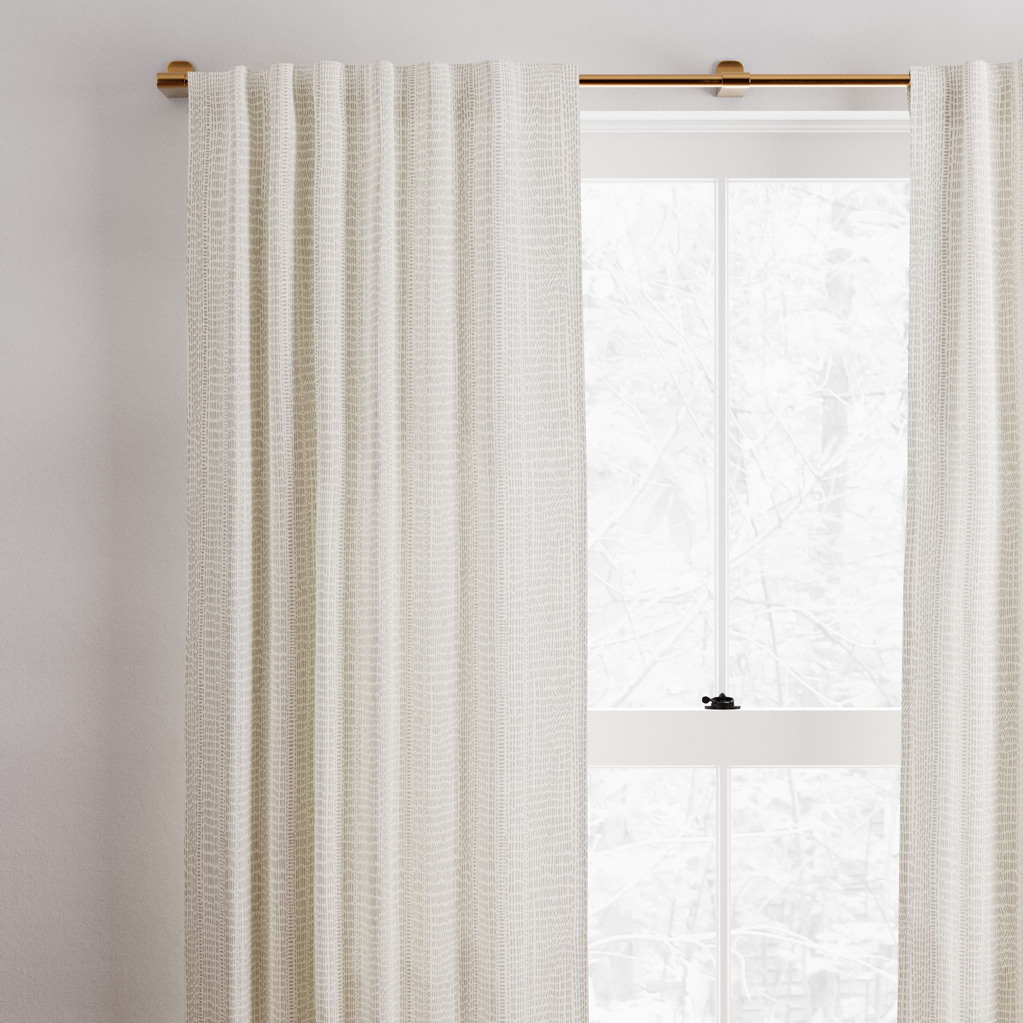 Cotton Canvas Bomu Curtains (Set of 2) | West Elm