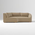 Open Box: Aviana Right-Arm Wedge Return Sofa - Performance Marled Basketweave, Cool Walnut