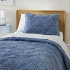 Open Box: Triangle Denim Quilt, Full/Queen - Blue