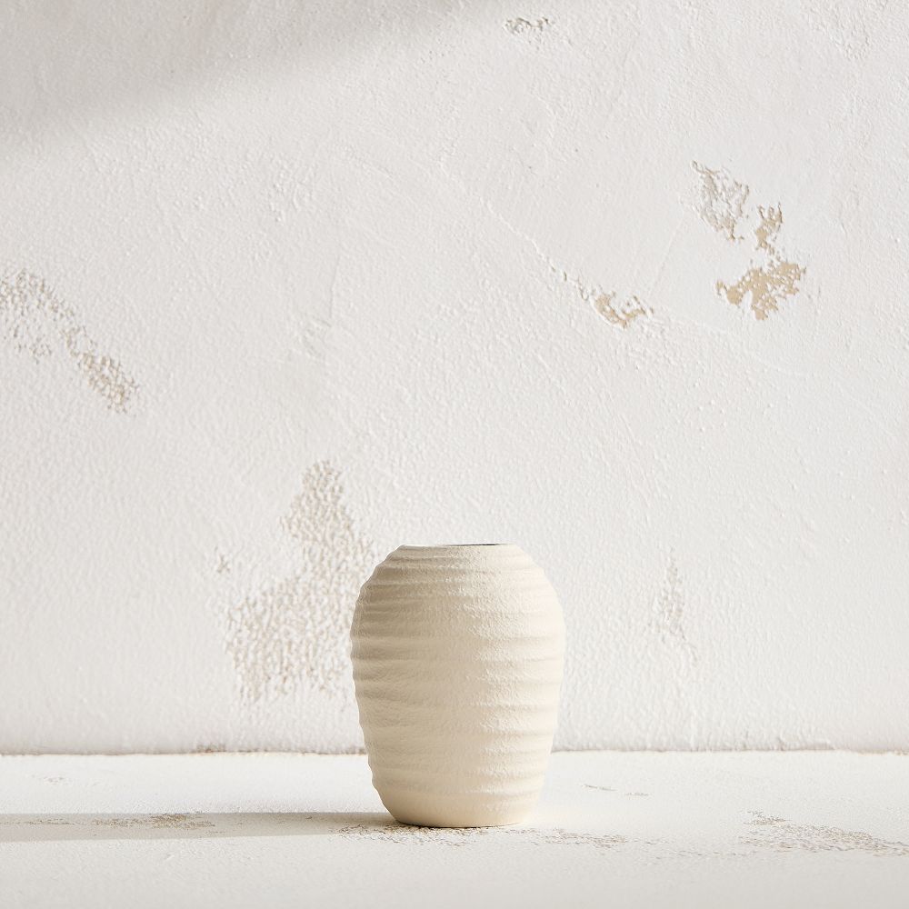 Ceramic Fluted Vases & Centerpiece Bowl