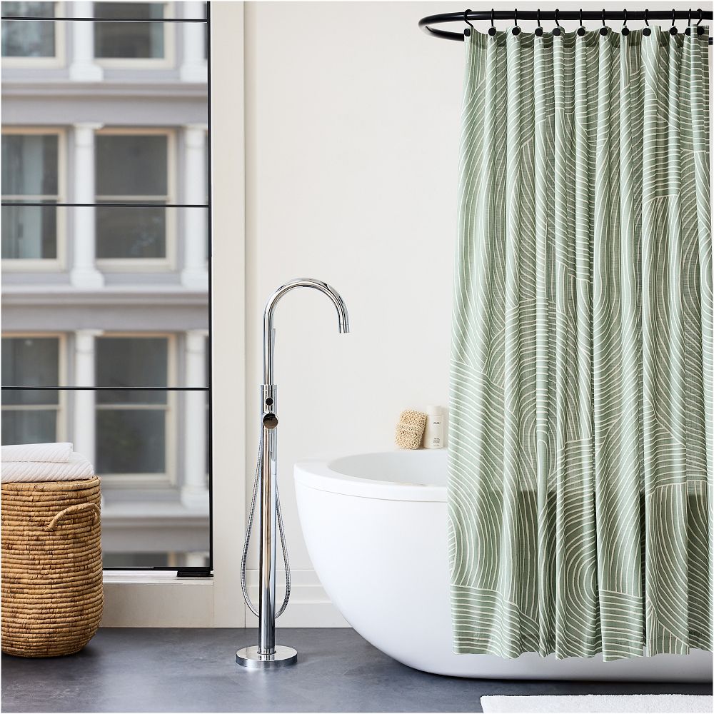 Swirl Shower Curtain | Sage