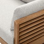 Santa Fe Slatted Outdoor Sofa (75"), Lounge Chair &amp; Portside Coffee Table Set