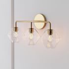 Sculptural 3-Light Faceted Sconce