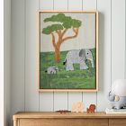 Elephant Family Framed Felt Wall Art