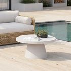 Concrete Pedestal Indoor/Outdoor Round Coffee Table (32"&ndash;44")