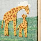 Giraffe Family Framed Felt Wall Art