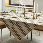 Quincy Block Print Stripe Table Throw