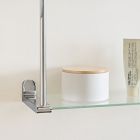 Mid-Century Contour Double Glass Bathroom Shelf